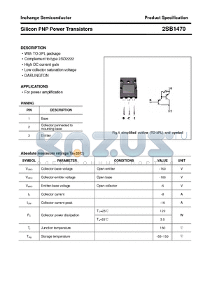 2SB1470 datasheet - Silicon PNP Power Transistors