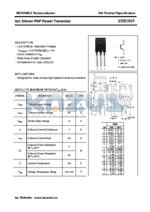 2SB1507 datasheet - isc Silicon PNP Power Transistor