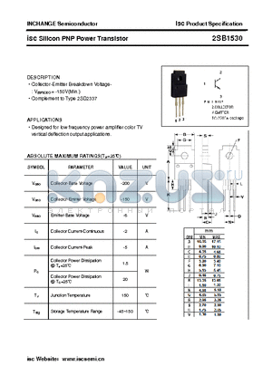2SB1530 datasheet - isc Silicon PNP Power Transistor
