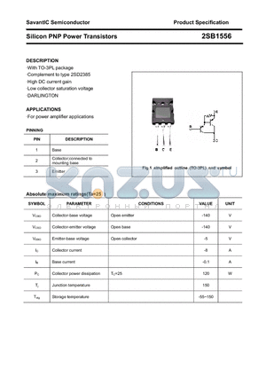 2SB1556 datasheet - Silicon PNP Power Transistors
