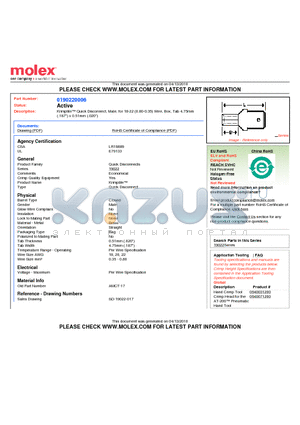 AMCT-17 datasheet - Krimptite Quick Disconnect