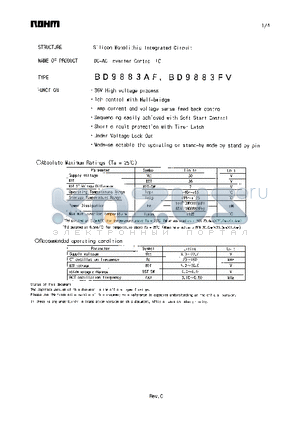 BD9883FV datasheet - DC-AC Inverter Control IC