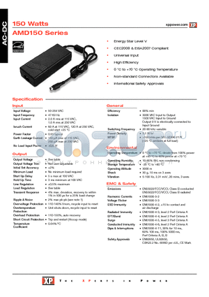 AMD150PS24 datasheet - AC-DC Power Supplies