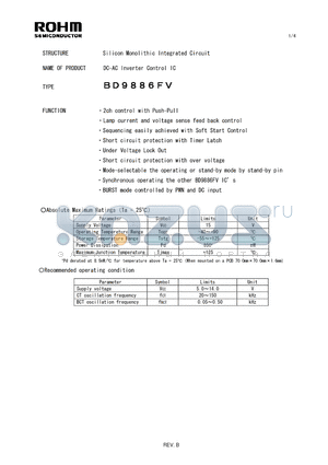 BD9886FV datasheet - Silicon Monolithic Integrated Circuit