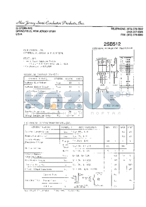 2SB512 datasheet - EPITAXIAL PLANAR PNP TRANSISTOR