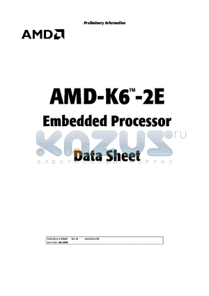 AMD-K6-2E/300AMR datasheet - AMD-K6-2E Embedded Processor