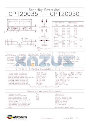 201CNQ035 datasheet - Schottky PowerMod