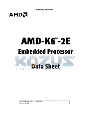 AMD-K6-2E/333AFR datasheet - AMD-K6-2E Embedded Processor