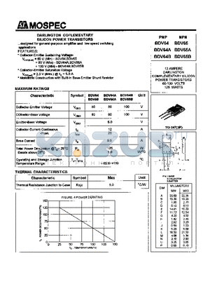 BDV64 datasheet - POWER TRANSISTORS(12A,125W)