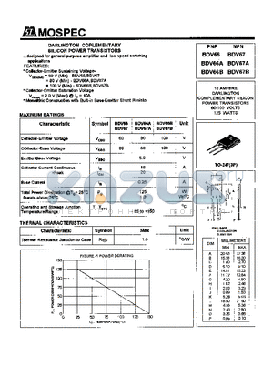 BDV67A datasheet - POWER TRANSISTORS(16A,60-100V,125W)