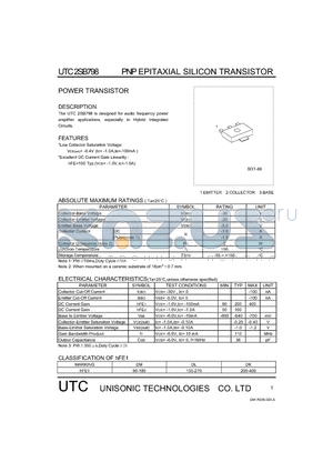 2SB798 datasheet - POWER TRANSISTOR