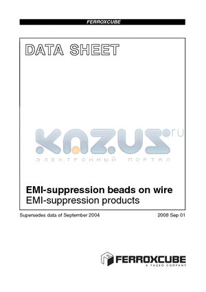BDW3.5-4S2 datasheet - EMI-suppression beads on wire