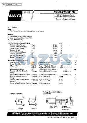 2SB865 datasheet - Drivers Applications