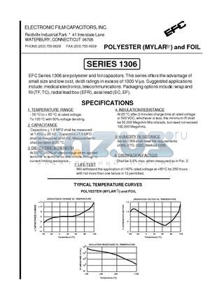 1313TF-3-0.01-1-02 datasheet - POLYESTER (MYLAR) and FOIL