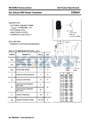 2SB946 datasheet - isc Silicon PNP Power Transistor