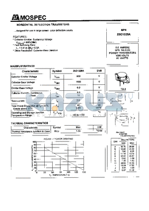 2SC1325A datasheet - POWER TRANSISTORS(6.0A,1500V,80W)