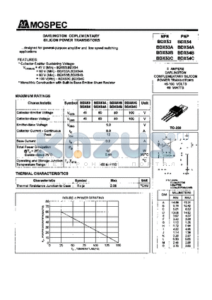 BDX53C datasheet - POWER TRANSISTORS(8A.,45-100V,60W)