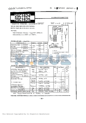 2SC1624 datasheet - SILICON NPN PLANAR TYPE