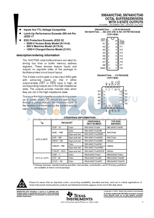 5962-9685101QRA datasheet - OCTAL BUFFERS/DRIVERS WITH 3-STATE OUTPUTS