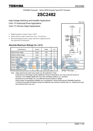 2SC2482_06 datasheet - Silicon NPN Epitaxial Type (PCT Process)