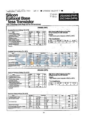 2SC2484 datasheet - SILICON EPITAXAL BASE VLESA TRANSISTOR