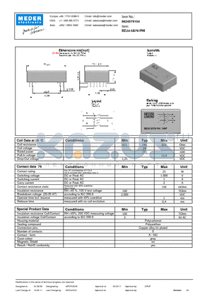 BE24-5A79-PHI datasheet - BE Reed Relay