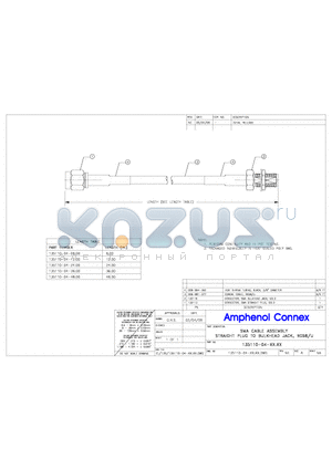 135110-04-48.00 datasheet - SMA CABLE ASSEMBLY STRAIGHT PLUG TO BULKHEAD JACK, RG58/U