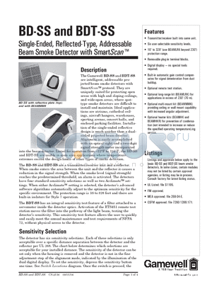 BEAMMMK datasheet - Intelligent beam smoke detector