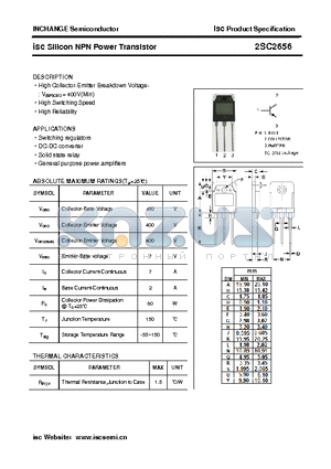 2SC2656 datasheet - isc Silicon NPN Power Transistor