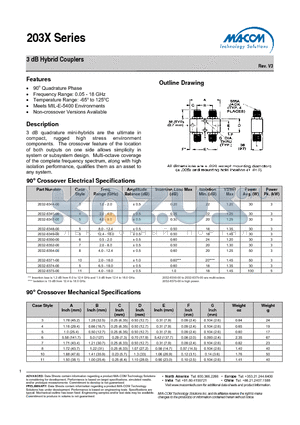 2031-6334-00 datasheet - 3 dB Hybrid Couplers