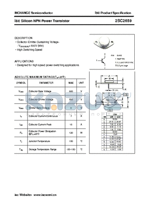 2SC2659 datasheet - isc Silicon NPN Power Transistor