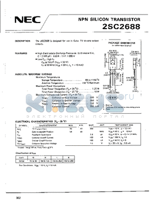 2SC2688 datasheet - NPN Silicon Transistor