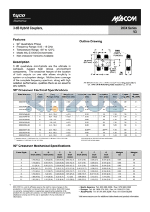 2032-6330-00 datasheet - 3 dB Hybrid Couplers