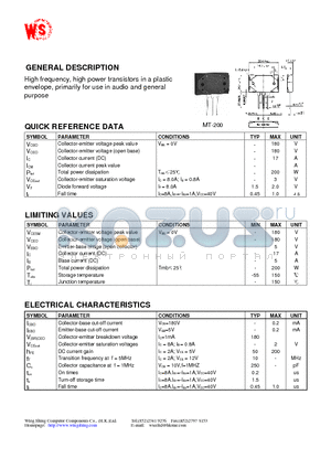 2SC2922 datasheet - Silicon Epitaxial Planar Transistor(GENERAL DESCRIPTION)