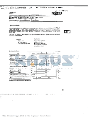 2SC3059 datasheet - Silicon High Speed Power Transistor