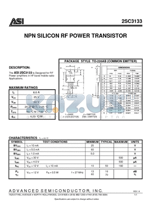 2SC3133 datasheet - NPN SILICON RF POWER TRANSISTOR