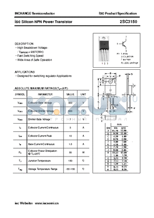2SC3150 datasheet - isc Silicon NPN Power Transistor
