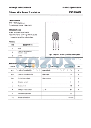 2SC3181N datasheet - Silicon NPN Power Transistors