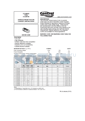 CCLM0130 datasheet - SURFACE MOUNT SILICON CURRENT LIMITING DIODE