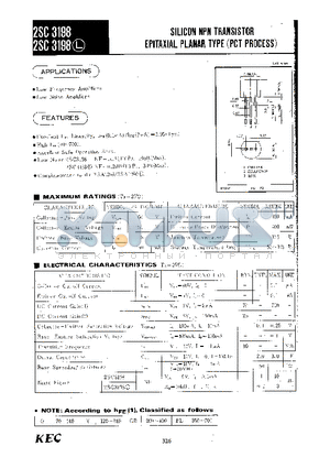 2SC3198 datasheet - SILICON NPN TRANSISTOR EPITAXIAL PLANAR TYPE(PCT PROCESS)