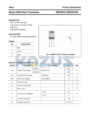 2SC3212 datasheet - Silicon NPN Power Transistors