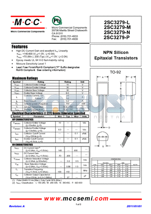 2SC3279-P datasheet - NPN Silicon Epitaxial Transistors