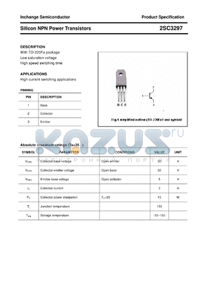 2SC3297 datasheet - Silicon NPN Power Transistors