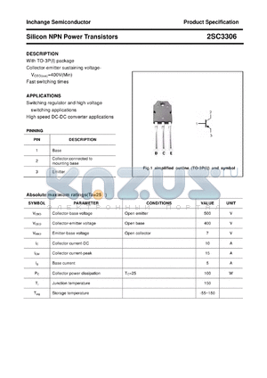 2SC3306 datasheet - Silicon NPN Power Transistors