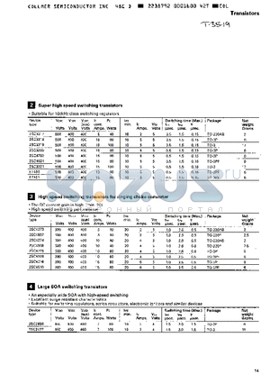 2SC3317 datasheet - SUPER HIGH SPEED SWITCHING TRANSISTORS