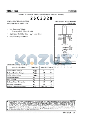 2SC3328 datasheet - NPN EPITAXIAL TYPE (POWER AMPLIFIER, SWITCHING APPLICATIONS)