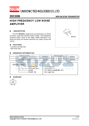 2SC3356_11 datasheet - HIGH FREQUENCY LOW NOISE AMPLIFIER