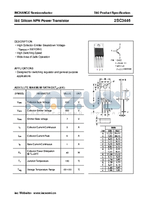 2SC3446 datasheet - isc Silicon NPN Power Transistor