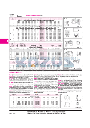 CCM1254 datasheet - Power Entry Modules