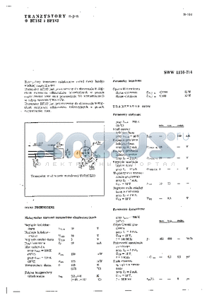BF182 datasheet - TRANZYSTORY